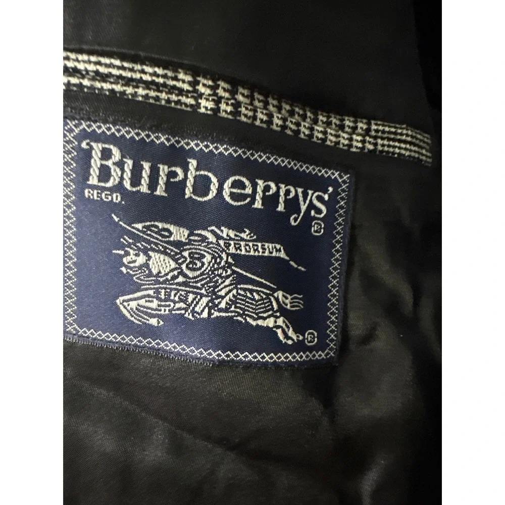 Burberrys Mens Plaid Blazer Sport Coat Jacket‎ Wool Blend 2 Button Lined